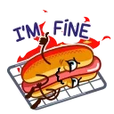 Sticker from the "Juicy Hot Dog" sticker pack