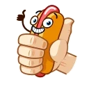 Sticker from the "Juicy Hot Dog" sticker pack