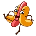 Sticker from the "Juicy Hot Dog" sticker pack