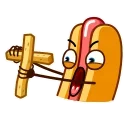 Sticker from the "Juicy Hot Dog" sticker pack