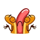 Sticker from the "Juicy Hot Dog" sticker pack