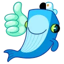 Sticker from the "Captain Whale" sticker pack