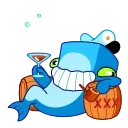 Sticker from the "Captain Whale" sticker pack