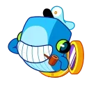 Sticker from the "Captain Whale" sticker pack