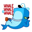 Sticker from the "Captain Whale" sticker pack