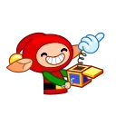 Sticker from the "Speedy Elf" sticker pack