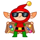 Sticker from the "Speedy Elf" sticker pack