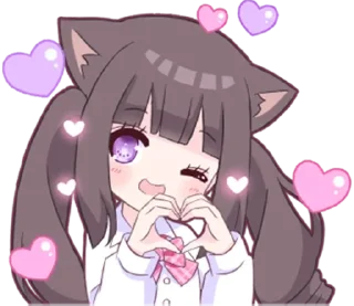 Telegram sticker pack "Яндере-тян | Yandere-chan"