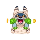 Sticker from the "Mummy Jackal" sticker pack