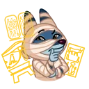 Sticker from the "Mummy Jackal" sticker pack