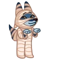 Sticker from the "Mummy Jackal" sticker pack