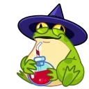 Стикер из набора "Frog Witch"