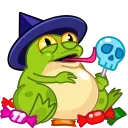 Стикер из набора "Frog Witch"