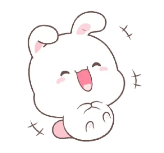 Sticker from the "Fluffy Bunny" sticker pack