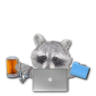 Telegram sticker pack "famous racoon"