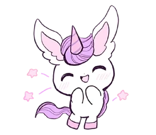 Telegram sticker pack "young unicorn"