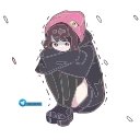 Sticker from the "Anime Animated Girl" sticker pack