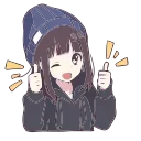 Sticker from the "Anime Animated Girl" sticker pack