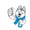 Sticker from the "Ulayka The Husky" sticker pack