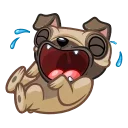 Telegram sticker pack "Fred the Pug"