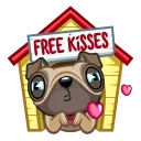 Sticker from the "Fred the Pug" sticker pack