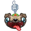 Sticker from the "Fred the Pug" sticker pack