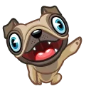 Sticker from the "Fred the Pug" sticker pack