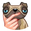 Sticker from the "Fred the Pug" sticker pack