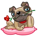 Sticker from the "Fred the Pug" sticker pack