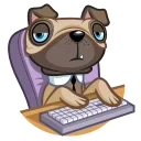 Sticker from the "Fred the Pug" sticker pack