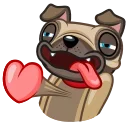 Sticker from the "Fred the Pug" sticker pack