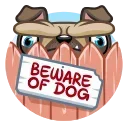 Sticker from the "Fred the Pug" sticker pack