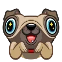 Sticker from the "Fred the Pug" sticker pack