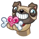 Sticker from the "Fred the Pug" sticker pack