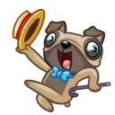 Sticker from the "Fred the Pug" sticker pack