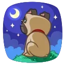 Sticker from the "Fred the Pug" sticker pack