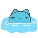 Sticker from the "Animated Blue Cat" sticker pack