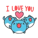 Sticker from the "Animated Blue Cat" sticker pack