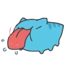 Sticker from the "Animated Blue Cat" sticker pack