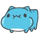 Sticker from the "Animated Blue Cat" sticker pack