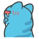 Sticker from the "Animated Blue Cat" sticker pack