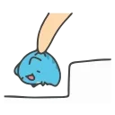 Sticker from the "Animated Blue Cat" sticker pack