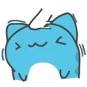 Sticker from the "Animated Blue Cat" sticker pack