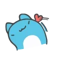 Sticker from the "Animated Blue Cat" sticker pack