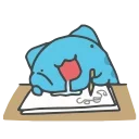 Sticker from the "Animated Blue Cat" sticker pack