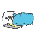 Sticker from the "Animated Blue Cat" sticker pack