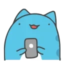 Sticker from the "Animated Blue Cat" sticker pack