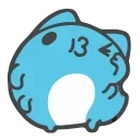 Sticker from the "Animated Blue Cat" sticker pack