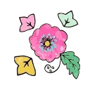 Sticker from the "Animated Flowers" sticker pack