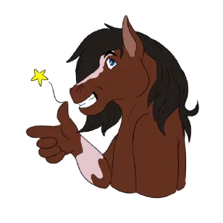 Telegram sticker pack "Wild Horse and Dog"